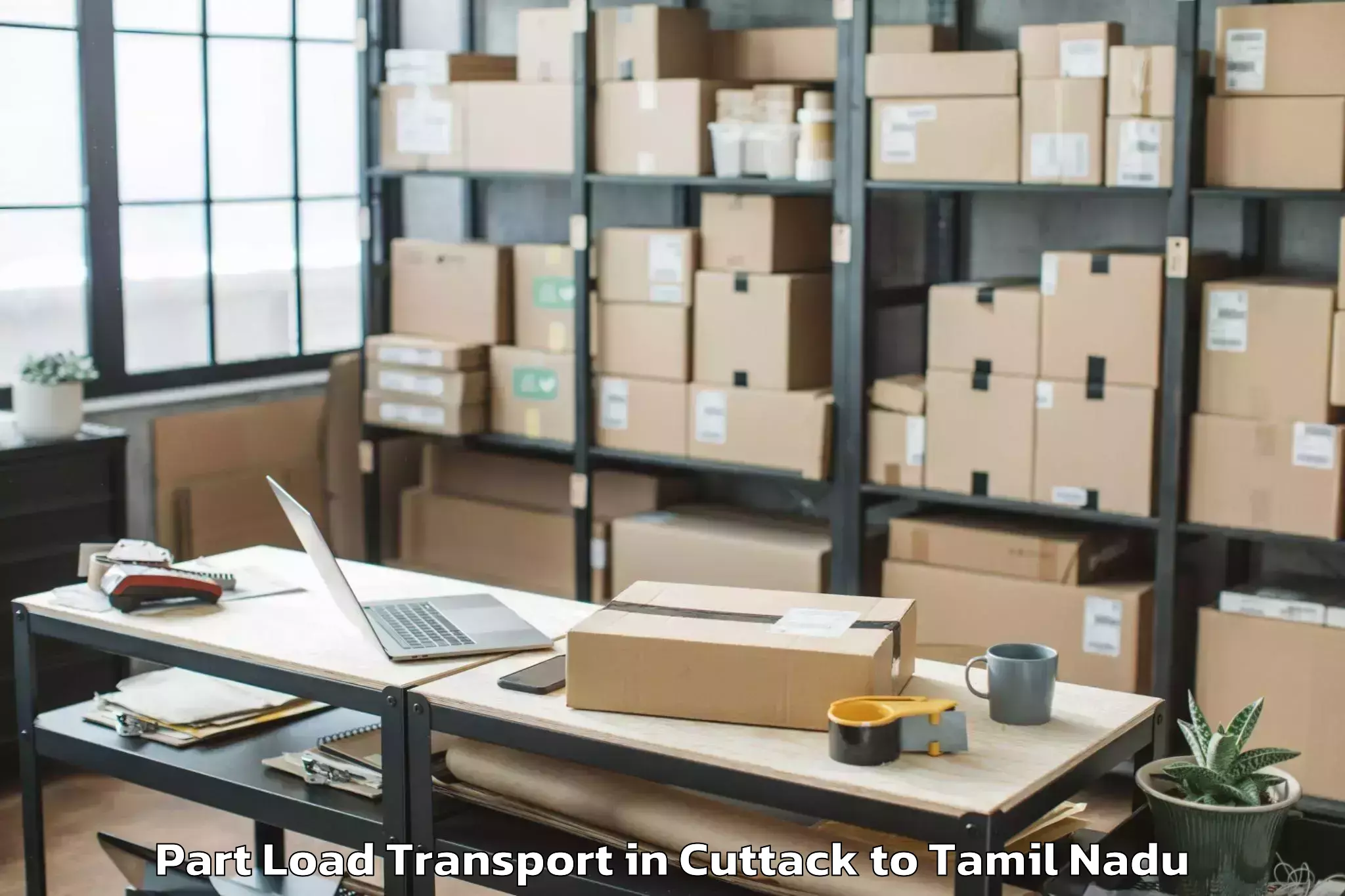 Cuttack to Ettaiyapuram Part Load Transport Booking